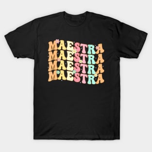 Groovy Maestra Spanish Teacher Bilingual Women T-Shirt